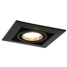 Точечный светильник с металлическими плафонами чёрного цвета Arte Lamp A5941PL-1BK
