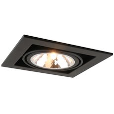 Точечный светильник с арматурой чёрного цвета, металлическими плафонами Arte Lamp A5949PL-1BK