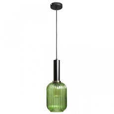 Светильник с арматурой чёрного цвета, плафонами зелёного цвета Loft IT 2072-A+BL