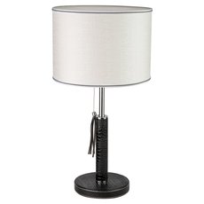 Настольная лампа с текстильными плафонами белого цвета AM Group PRADA BK