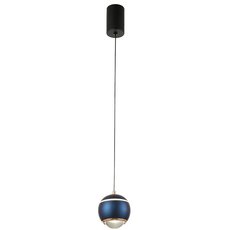 Светильник с арматурой чёрного цвета Crystal lux CARO SP LED BLUE