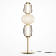 Настольная лампа с арматурой золотого цвета, плафонами белого цвета Maytoni MOD267TL-L28G3K