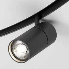 Шинная система с металлическими плафонами чёрного цвета Elektrostandard Slim Magnetic Трековый светильник 12W 4200K Comfi (чёрный) (?1200мм) 85189/01