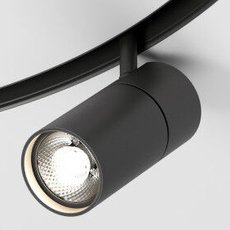 Шинная система с металлическими плафонами чёрного цвета Elektrostandard Slim Magnetic Трековый светильник 12W 4200K Comfi (чёрный) (?800мм) 85188/01