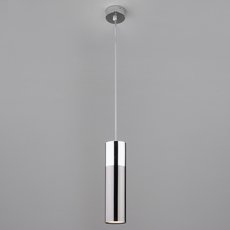Светильник с металлическими плафонами чёрного цвета Eurosvet 50135/1 LED хром/черный жемчуг