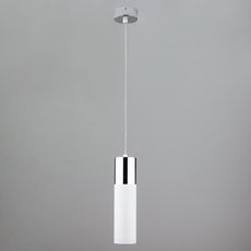 Светильник с арматурой хрома цвета, плафонами белого цвета Eurosvet 50135/1 LED хром/белый