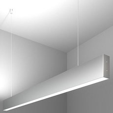 Светильник с металлическими плафонами Elektrostandard Линейный светодиодный подвесной двусторонний светильник 103см 40W 6500K матовое серебро (101-200-40-103)