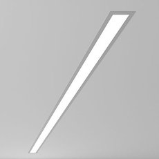 Точечный светильник с плафонами белого цвета Elektrostandard Линейный светодиодный встраиваемый светильник 128см 25W 6500K матовое серебро (101-300-128)