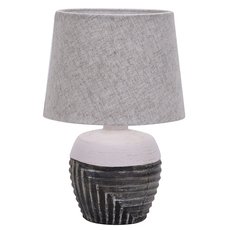 Настольная лампа с арматурой чёрного цвета, текстильными плафонами Escada 10173/L Grey
