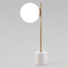 Настольная лампа с арматурой латуни цвета, плафонами белого цвета Eurosvet 01157/1 латунь