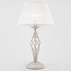 Настольная лампа с текстильными плафонами Eurosvet 01002/1 белый с золотом
