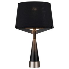 Настольная лампа с арматурой чёрного цвета, текстильными плафонами Indigo V000463