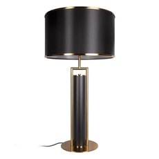 Настольная лампа с арматурой чёрного цвета, текстильными плафонами Loft IT 10286