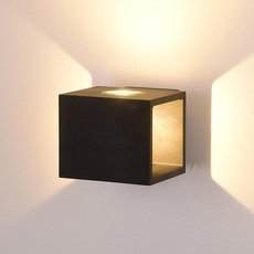 Светильник для уличного освещения с металлическими плафонами чёрного цвета DesignLed LWA0100A-BL-WW