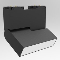 Шинная система с металлическими плафонами чёрного цвета DesignLed SY-601254-10-BL-WW
