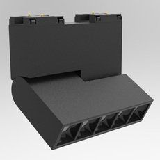 Шинная система с арматурой чёрного цвета, плафонами чёрного цвета DesignLed SY-601253-10-BL-WW