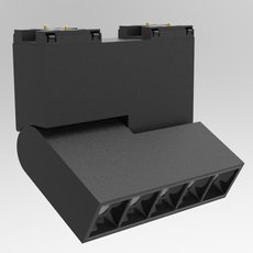 Шинная система с металлическими плафонами чёрного цвета SWG SY-601253F-10-BL-WW