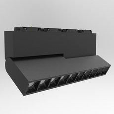 Шинная система с металлическими плафонами чёрного цвета SWG SY-601255F-20-BL-WW