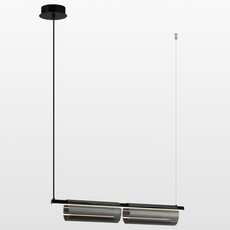 Светильник с арматурой чёрного цвета, стеклянными плафонами Lussole LSP-7200