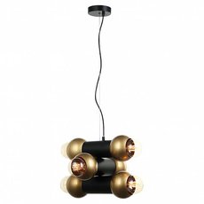 Светильник с металлическими плафонами бронзы цвета Lussole LSP-8146