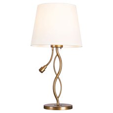 Настольная лампа с арматурой бронзы цвета, плафонами белого цвета Lussole LSP-0551