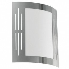 Светильник для уличного освещения с арматурой никеля цвета, плафонами белого цвета Eglo 82309