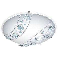Настенно-потолочный светильник с арматурой хрома цвета, стеклянными плафонами Eglo 95576