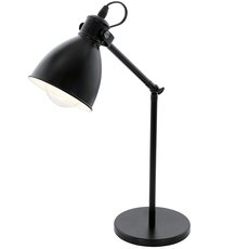 Настольная лампа с арматурой чёрного цвета, плафонами чёрного цвета Eglo 49469