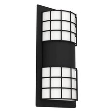Светильник для уличного освещения с арматурой чёрного цвета, плафонами белого цвета Eglo 900284