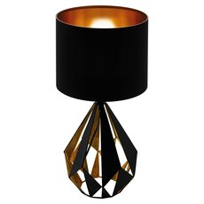 Настольная лампа с арматурой чёрного цвета, плафонами чёрного цвета Eglo 43077