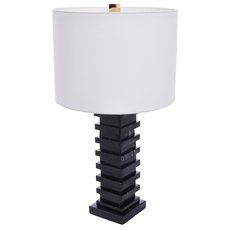 Настольная лампа с арматурой чёрного цвета Louvre Home CLM1109-1