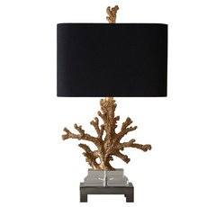 Настольная лампа с плафонами чёрного цвета Louvre Home JJ10799-1A