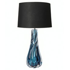 Настольная лампа с арматурой синего цвета, плафонами чёрного цвета Louvre Home LHLTL6014CLM