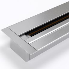 Шинная система с арматурой серебряного цвета Elektrostandard TRLM-1-100-CH / Встраиваемый однофазный шинопровод серебристый (1м.)