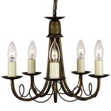 Люстра в кабинет Elstead Lighting MN5 BLK/GOLD