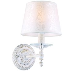 Бра с текстильными плафонами белого цвета Arte Lamp A9566AP-1WG