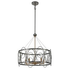 Люстра с плафонами коричневого цвета Vele Luce VL4104P05