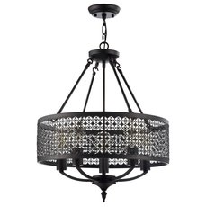 Люстра с арматурой коричневого цвета Freya FR4166-PL-05C-BL